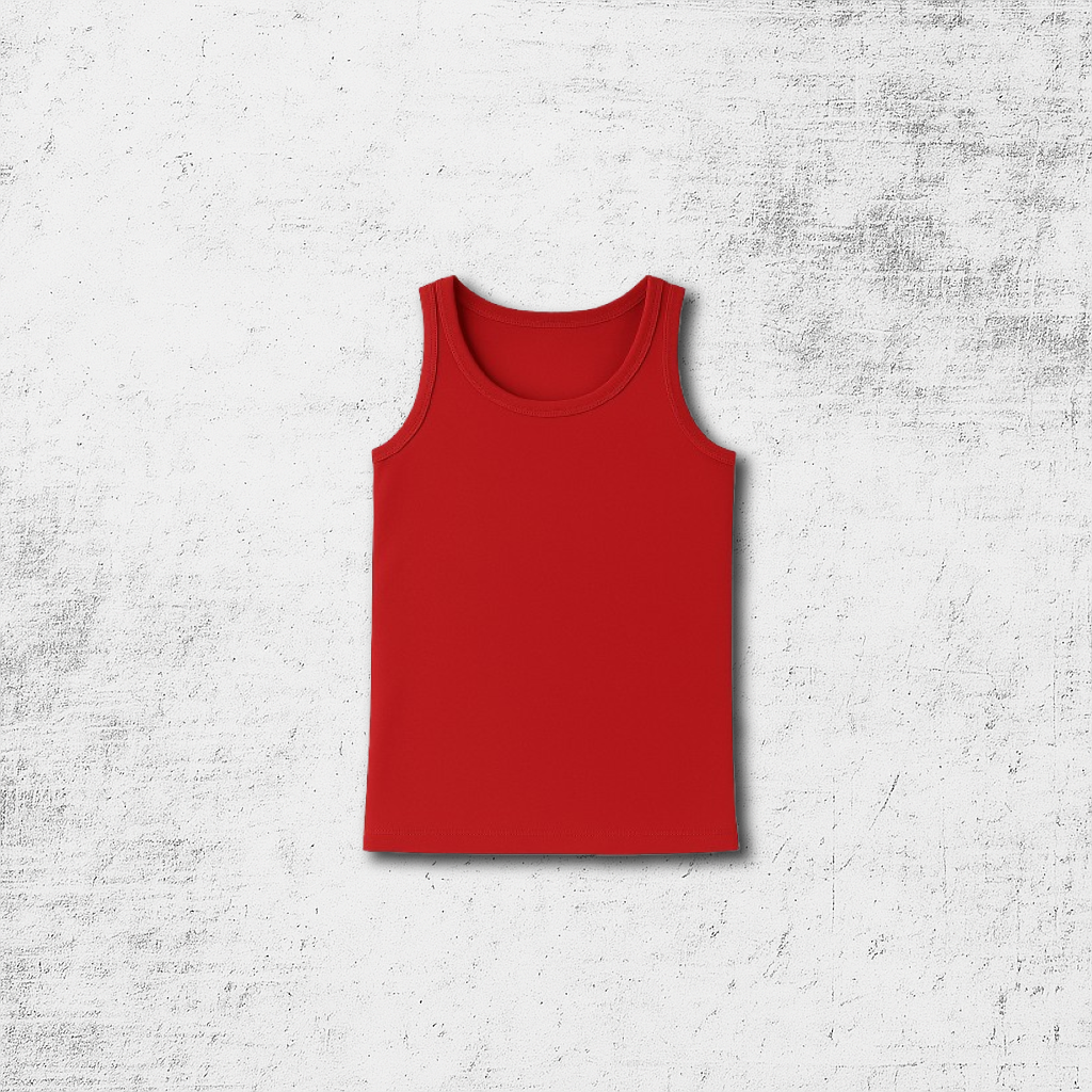 PLAIN Red Tank Top