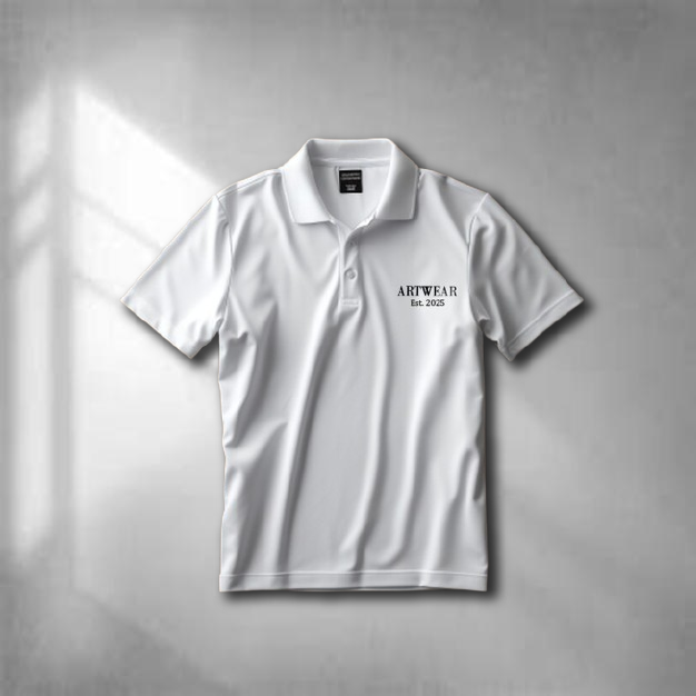 ARTWEAR white Polo T-Shirt Est 2025 edition