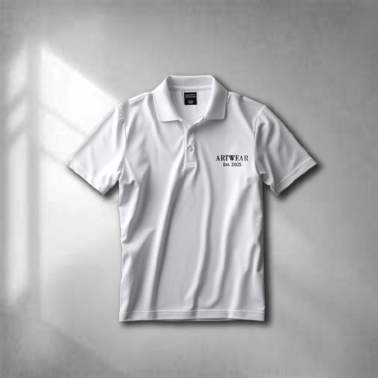 ARTWEAR white Polo T-Shirt Est 2025 edition